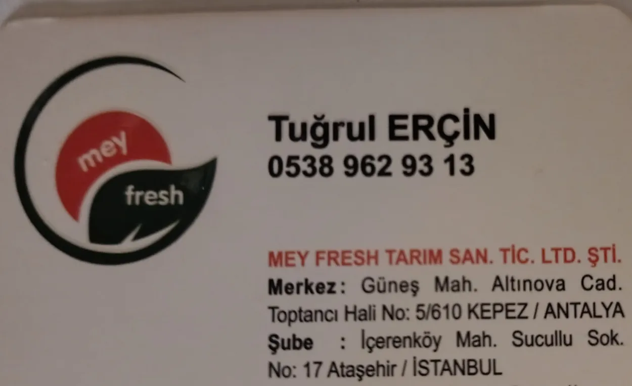 MEY FRESH SEBZE MEYVE LTD. ŞTİ